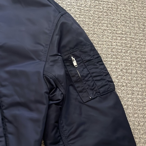 Zara Men Navy Bomber Jacket Coat Top S M New - Picture 5 of 8